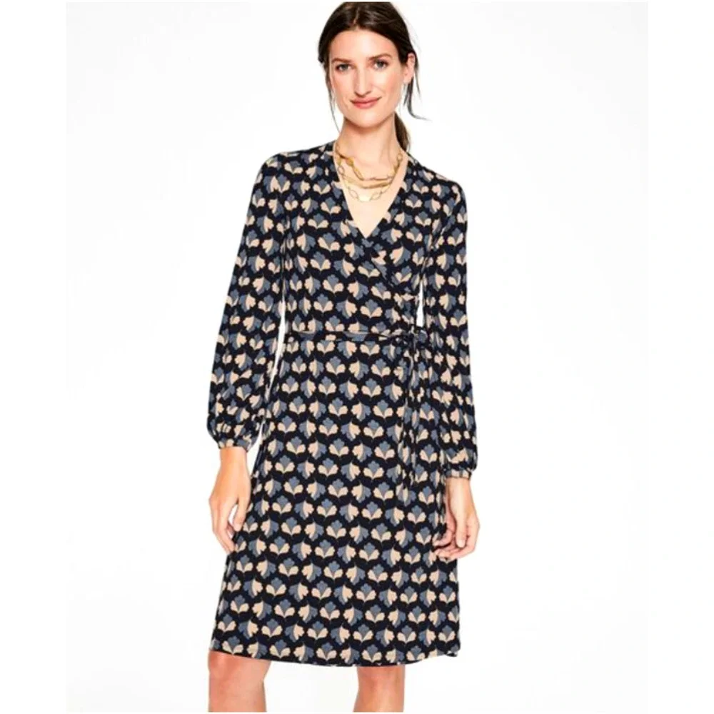 Boden Elodie Jersey Wrap Dress Size 12 NWT